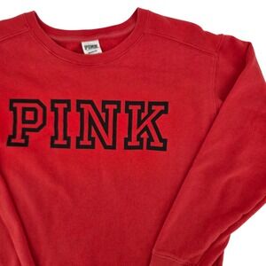 PINK Victoria's‎ Secret Red Crewneck Sweatshirt Pullover Comfy Loungewear